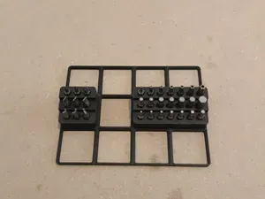 Gridfinity Stepped Bit Holder 1/4" Hex - 1x1 & 2x1