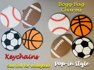 Bogg Bag Charm Sports Balls and Keychains