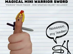 Mini Sword Through Your Finger! - Helmet Included!