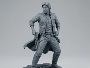 Han Solo Smuggler Blaster Star Wars Statue