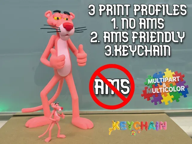 Pink Panther / NO AMS - AMS FRIENDLY - KEYCHAIN