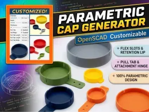 Parametric Universal Cap & Lid Generator