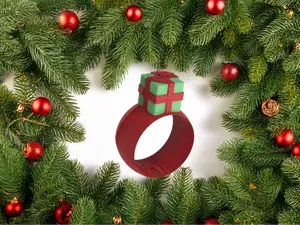 Festive Gift Napkin Ring | Holiday Table Decor