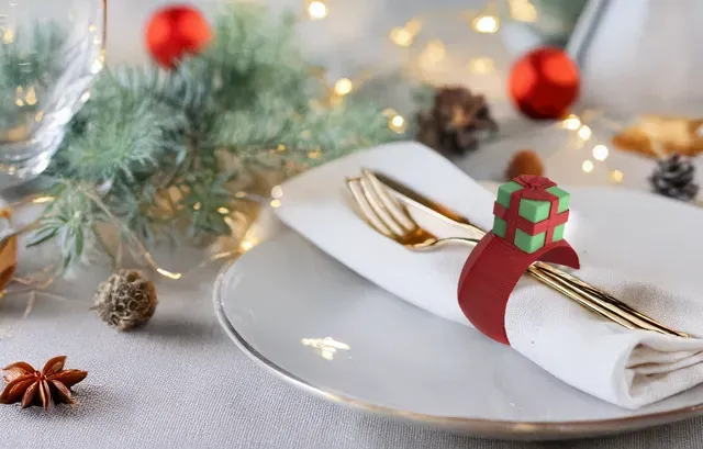 Festive Gift Napkin Ring | Holiday Table Decor — Image 2 of 2