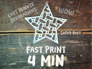 Fast Print Christmas Star Ornament