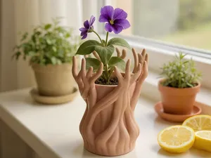 Hand Shaped Planter with Flowing Form