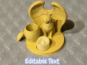 Cat Urn & Tealight Text Memorial