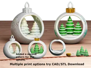 Christmas Bauble Pine Trees