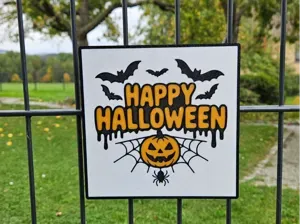 Halloweenschild für den Zaun (Fäncel-Modul)