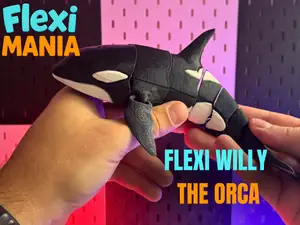 Flexi Orca Willy - Print-in-Place Orca –No Support