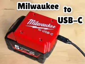 Milwaukee M18 to USB-C PD65W Fast Charger Adapter