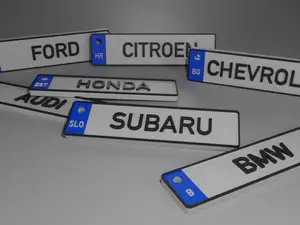 Number Plate Keychain (editable)