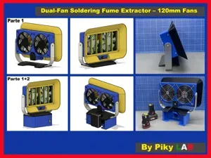 Dual-Fan Soldering Fume Extractor – 120mm Fans