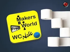 Makers World WC Note Toilet Sign