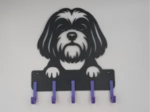 Dog Leash & Collar Holder, Shih Tzu