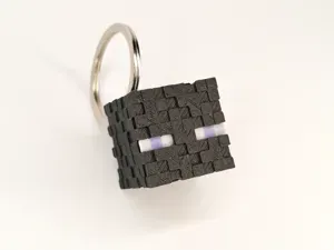 Minecraft Enderman Head Keychain