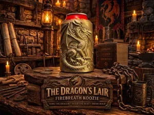 The Dragon's Lair Koozie Can Holder