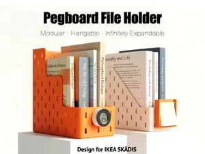 「PegVerse」Desktop Pegboard File Organizer