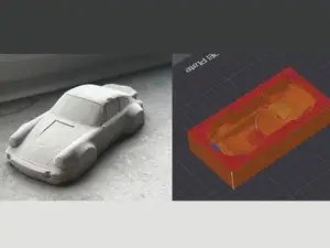 Beton Porsche Gussform / Negativ Gipsform