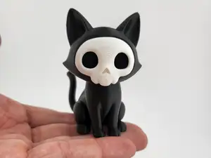Urban Ghost Cat 3D Printed Skull Kitty Collectible