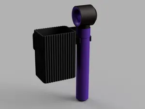 Tuvio Hair Dryer Holder with Brush Cup