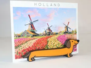 Funny Long Dog Magnetic Photo Holder