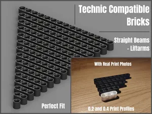 Technic Compatible Precision Straigth Beams Bricks