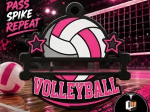 Volleyball Hair Tie Holder Keychain