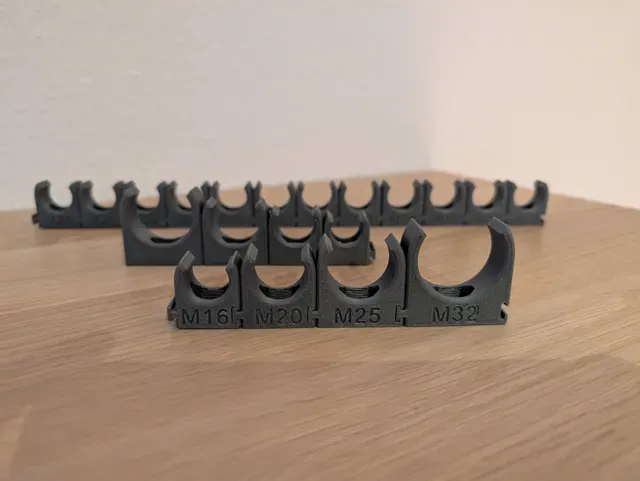 M16 M20 M25 M32 Cable Pipe Clamp with interlock — Image 3 of 8