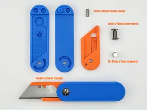 Folding Utility Blade - Safety Version (tutorial)
