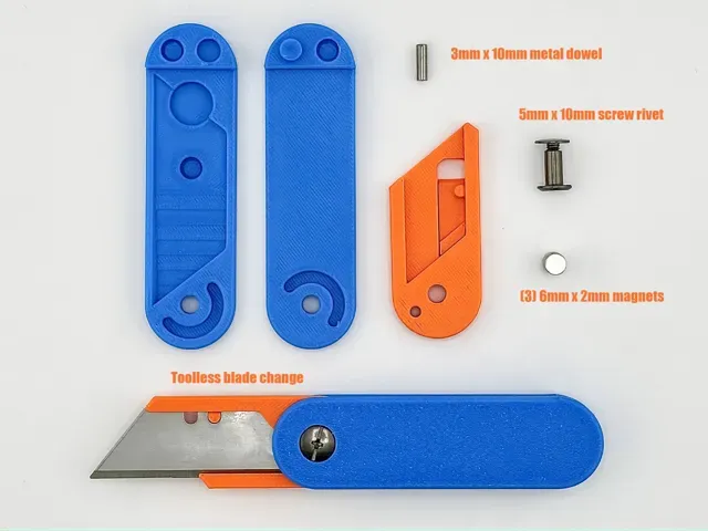 Folding Utility Blade - Safety Version (tutorial)