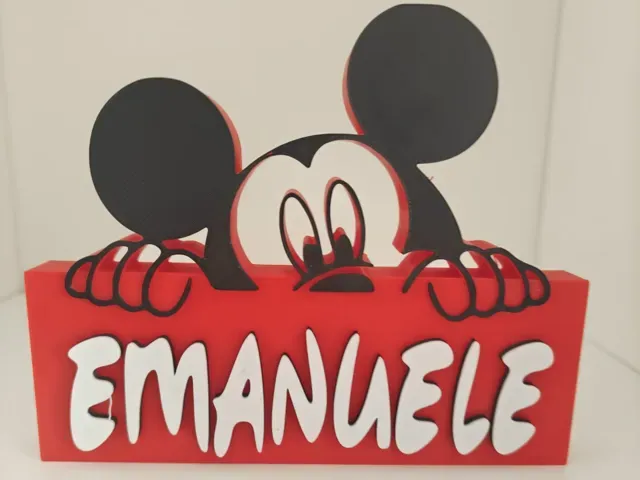 Emanuele nome disney per scrivania con topolino