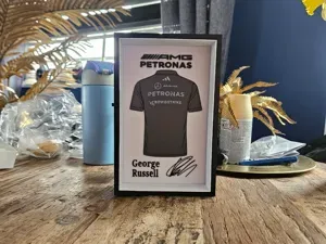 Mercedes AMG George Russell jersey display