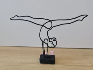 Minimalist Gymnast Line Art Sculpture