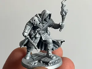 miniature templier a la torche  dnd