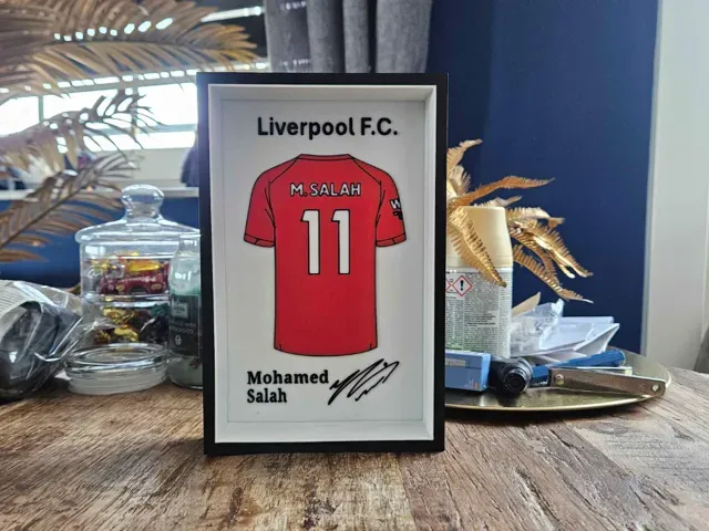 Liverpool FC Mohamed Salah jersey display