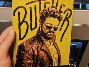 Billy Butcher Relief Portrait The Boys Multicolor 