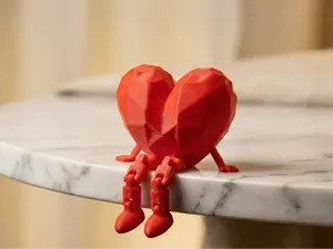 Articulated Low Poly Heart Valentine's day