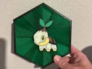 #387 Turtwig Hex Wall Art