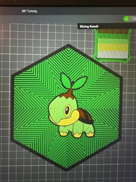 #387 Turtwig Hex Wall Art — Фото 2 из 2