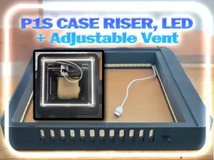 P1S Case riser, LED holder and Vent