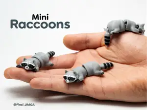 Tiny Raccoon – Articulated Keychain