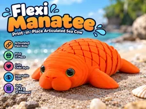 Flexi Manatee – Print-in-Place Articulated Sea Cow