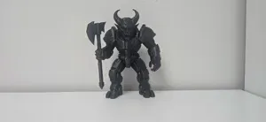 Mecha Demon with Battle Axe Holiday Robot