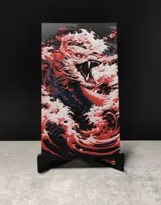Red Dragon (4 Colors Filamant Painting) - HueForge