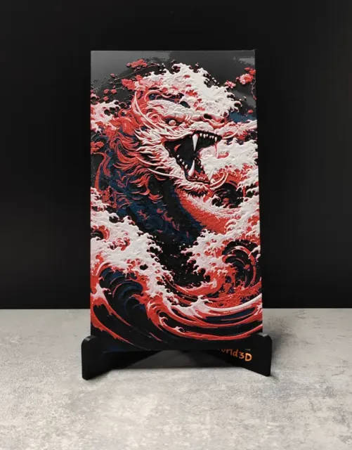 Red Dragon (4 Colors Filamant Painting) - HueForge