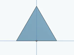Flat Equilateral Triangle 42mm 2D Geometric Shape
