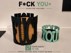 Fuck You coaster holder 10 cm - Home deco