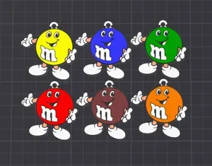 m&m keychain/necklace charm(free commercial use)