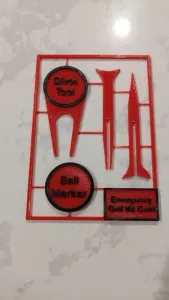 Golf Emergency Kit Card